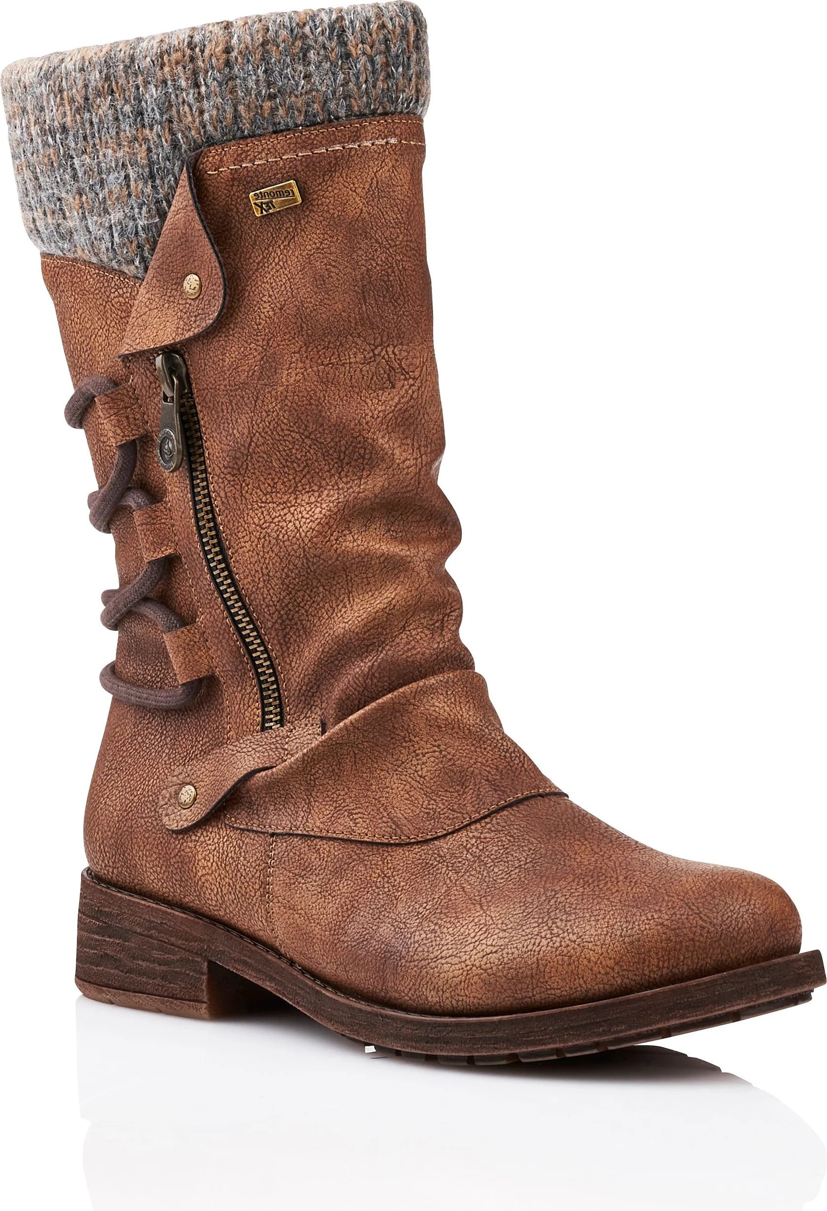 Brown mid 2024 length boots