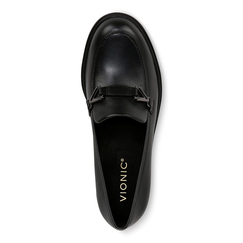 Vionic Women's Tiburon Heeled Loafer Wide Black