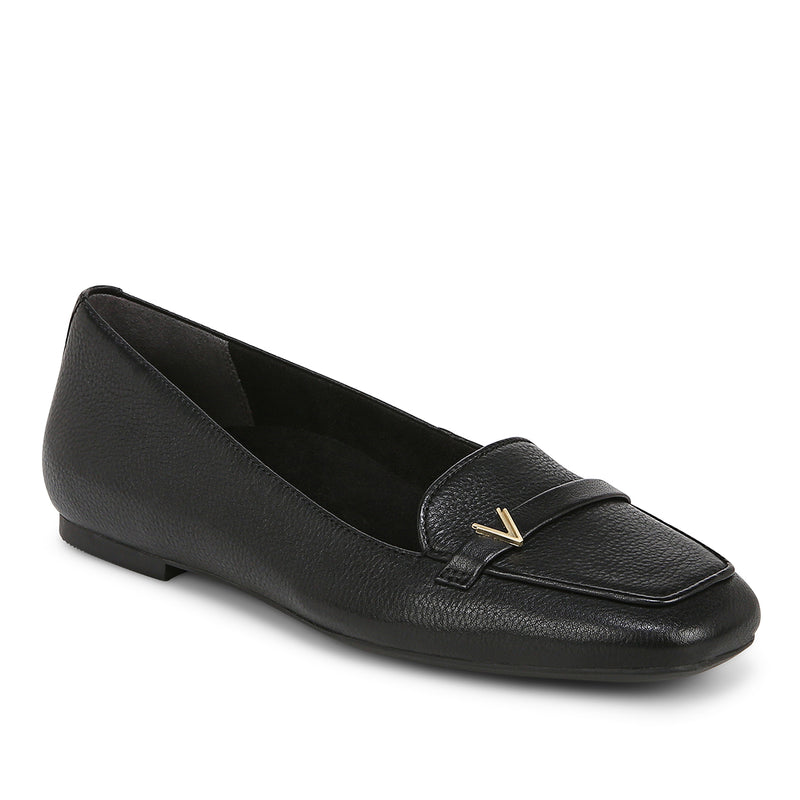 Vionic Women's Hayes Loafer Wide Black Leather