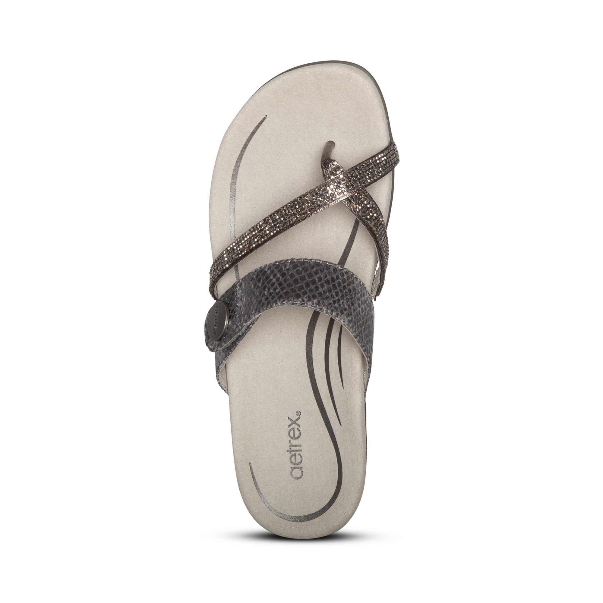 Aetrex Women s Izzy Adjustable Slide Sandals